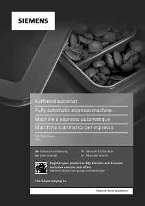 Manuale Siemens TP707D06 Macchina per espresso