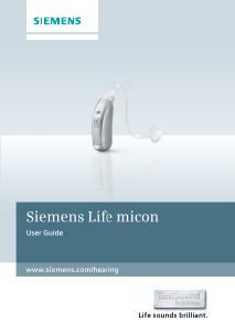 Handleiding Siemens Life micon Hoortoestel