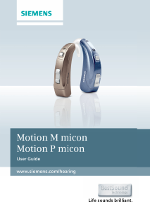 Handleiding Siemens Motion M micon Hoortoestel