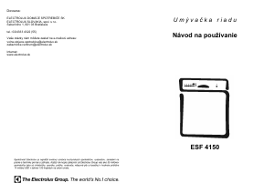 Návod Electrolux ESF4150 Umývačka riadu