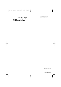 Manual Electrolux ESF43010 Dishwasher