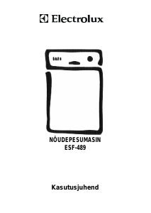 Kasutusjuhend Electrolux ESF489 Nõudepesumasin