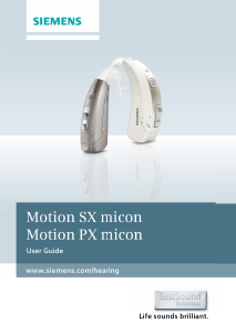 Handleiding Siemens Motion SX micon Hoortoestel