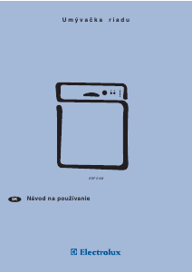 Návod Electrolux ESF6128 Umývačka riadu