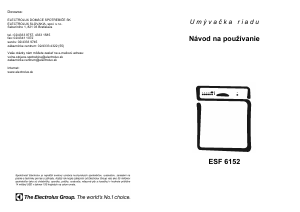 Návod Electrolux ESF6152 Umývačka riadu