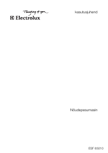 Kasutusjuhend Electrolux ESF65010 Nõudepesumasin