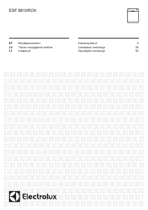 Rokasgrāmata Electrolux ESF8810ROX Trauku mašīna