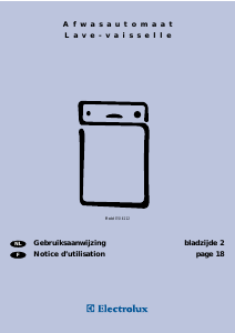 Mode d’emploi Electrolux ESI4112W Lave-vaisselle