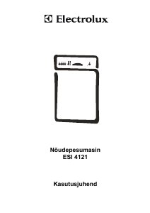 Kasutusjuhend Electrolux ESI4121X Nõudepesumasin