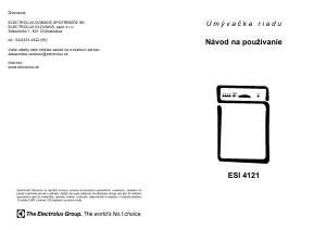 Návod Electrolux ESI4121X Umývačka riadu