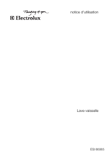 Mode d’emploi Electrolux ESI66065XR Lave-vaisselle