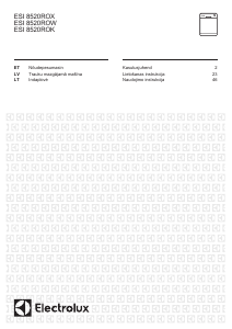 Kasutusjuhend Electrolux ESI8520ROX Nõudepesumasin