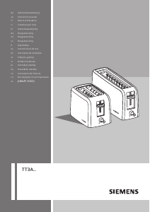 Manual de uso Siemens TT3A0103 Tostador