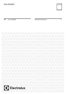Mode d’emploi Electrolux ESL2500RO Lave-vaisselle