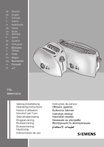 Manuale Siemens TT60101 Tostapane