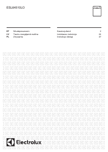 Kasutusjuhend Electrolux ESL64510LO Nõudepesumasin