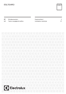 Kasutusjuhend Electrolux ESL7534RO Nõudepesumasin