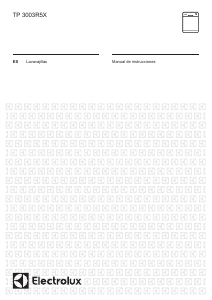 Manual de uso Electrolux TP3003R5X Lavavajillas