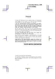 Bruksanvisning Toyota Corolla Verso (2005)