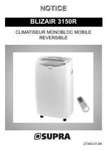 Mode d’emploi Supra Blizair 3150R Climatiseur