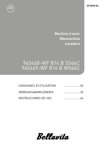 Mode d’emploi Bellavita WF 814 B W566C Lave-linge