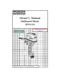 Manual Honda BF9.9A Outboard Motor