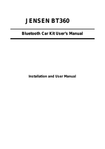 Manual Jensen BT360 Car Kit