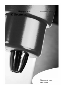 Instrukcja Electrolux EBA60000X Ekspres do espresso