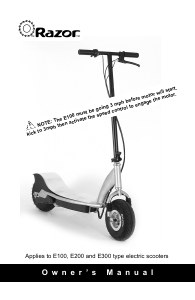 Manual Razor E300 Electric Step