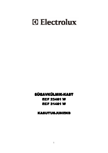 Kasutusjuhend Electrolux ECF31461W Sügavkülmik