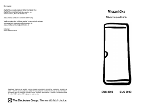 Návod Electrolux EUC2603 Mraznička