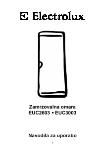 Priročnik Electrolux EUC2603 Zamrzovalnik