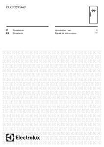 Manuale Electrolux EUCP2245AW Congelatore