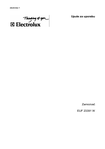 Priručnik Electrolux EUF23391W Zamrzivač