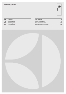 Manual de uso Electrolux EUN1100FOW Congelador