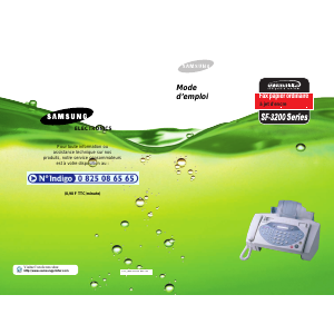 Mode d’emploi Samsung SF-3200 Télécopieur