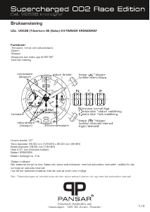 Bruksanvisning Pansar Supercharged Armbandsur