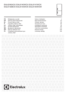 Vadovas Electrolux EAL6141WOX Šaldytuvas-šaldiklis