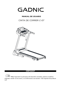 Manual de uso Gadnic CINTA007 Cinta de correr