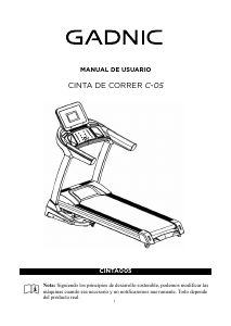 Manual de uso Gadnic CINTA005 Cinta de correr