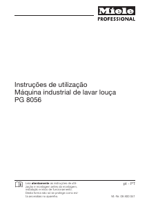 Manual Miele PG 8056 U SPEEDplus Máquina de lavar louça