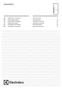 Vadovas Electrolux EN3455MFX Šaldytuvas-šaldiklis