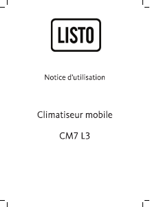 Mode d’emploi Listo CM7 L3 Climatiseur