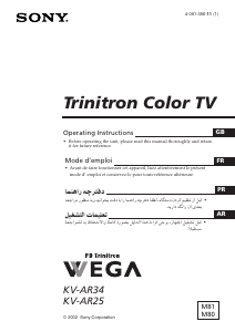 Handleiding Sony KV-AR34M81 Televisie
