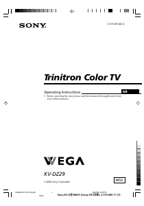 Handleiding Sony KV-DZ29M50 Televisie