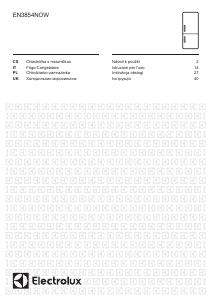 Manuál Electrolux EN3854NOW Lednice s mrazákem