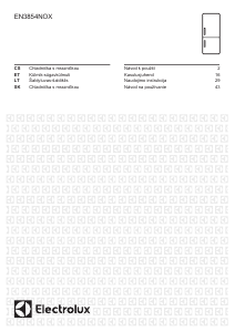Vadovas Electrolux EN3854NOX Šaldytuvas-šaldiklis