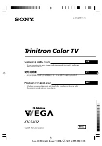 Handleiding Sony KV-SA32M66 Televisie