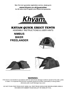 Handleiding Khyam Freelander Tent