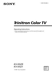 Handleiding Sony KV-XG29M21 Televisie
